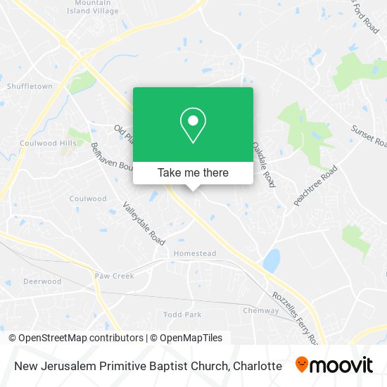 Mapa de New Jerusalem Primitive Baptist Church