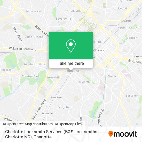 Charlotte Locksmith Services (B&S Locksmiths Charlotte NC) map