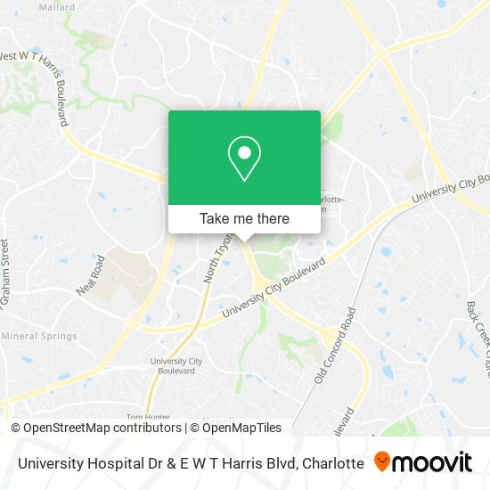 University Hospital Dr & E W T Harris Blvd map