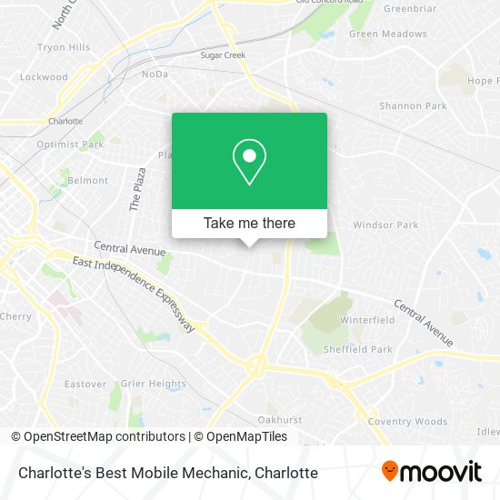 Charlotte's Best Mobile Mechanic map