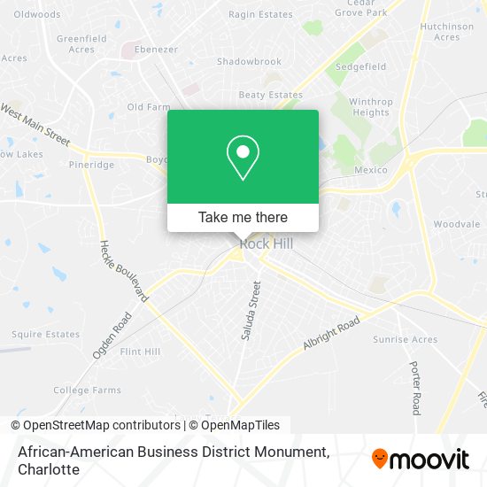 African-American Business District Monument map