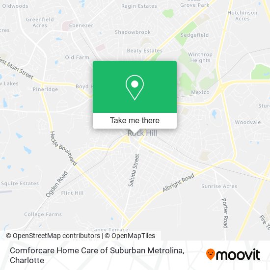 Mapa de Comforcare Home Care of Suburban Metrolina
