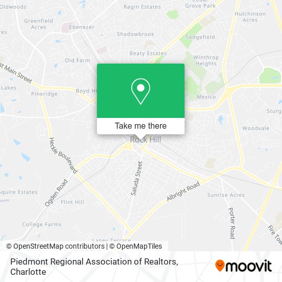 Piedmont Regional Association of Realtors map