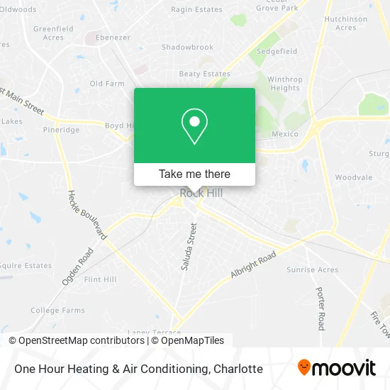 One Hour Heating & Air Conditioning map