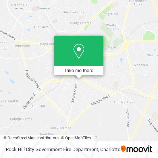 Rock Hill City Government Fire Department map