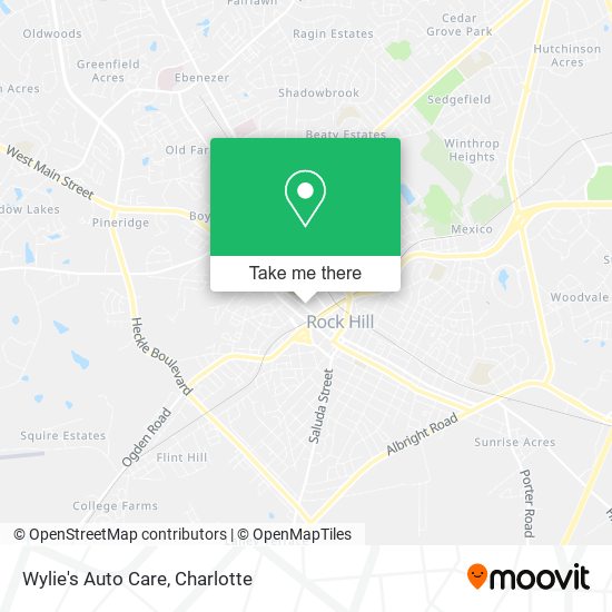 Wylie's Auto Care map