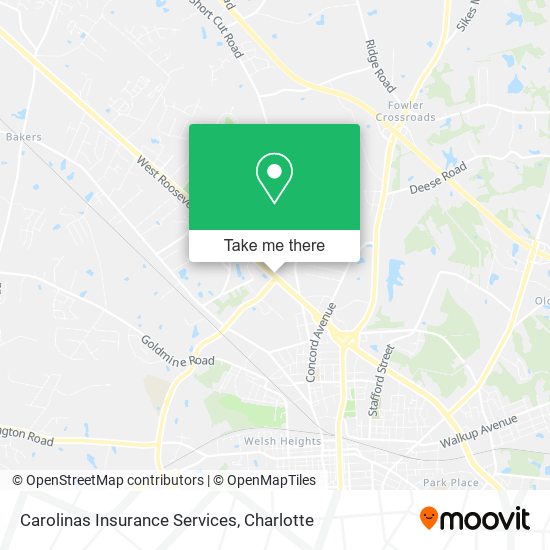 Mapa de Carolinas Insurance Services
