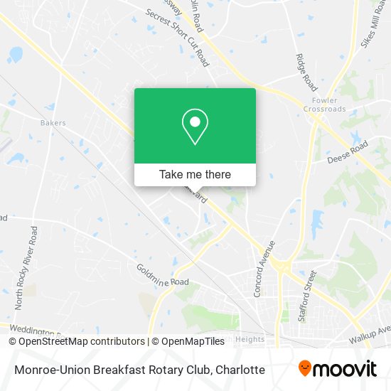 Monroe-Union Breakfast Rotary Club map
