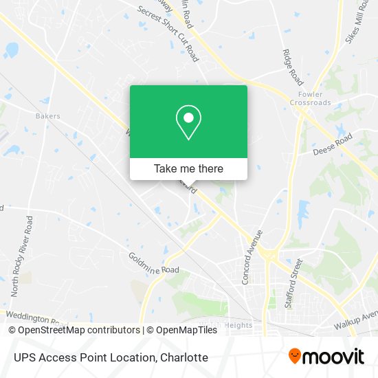 UPS Access Point Location map