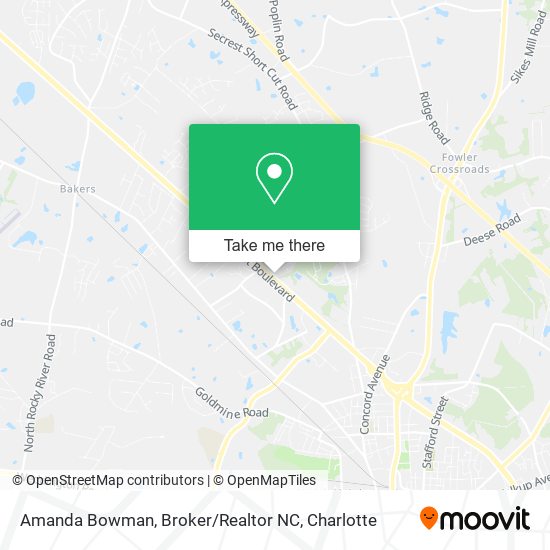 Amanda Bowman, Broker / Realtor NC map