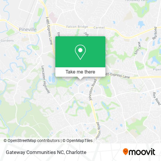 Mapa de Gateway Communities NC