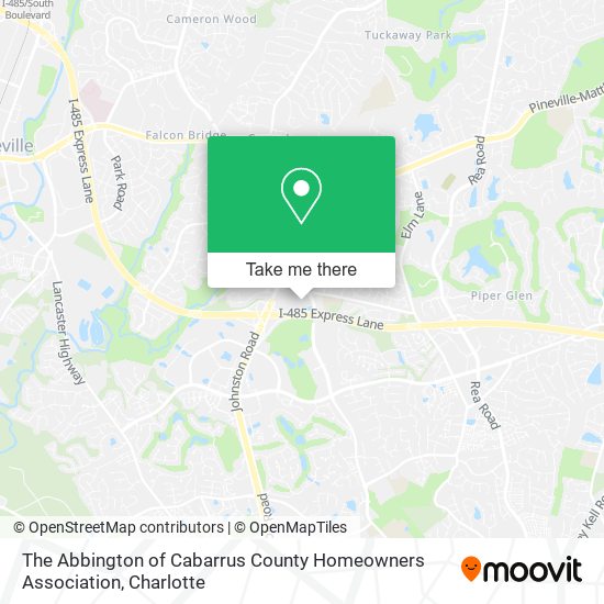 The Abbington of Cabarrus County Homeowners Association map