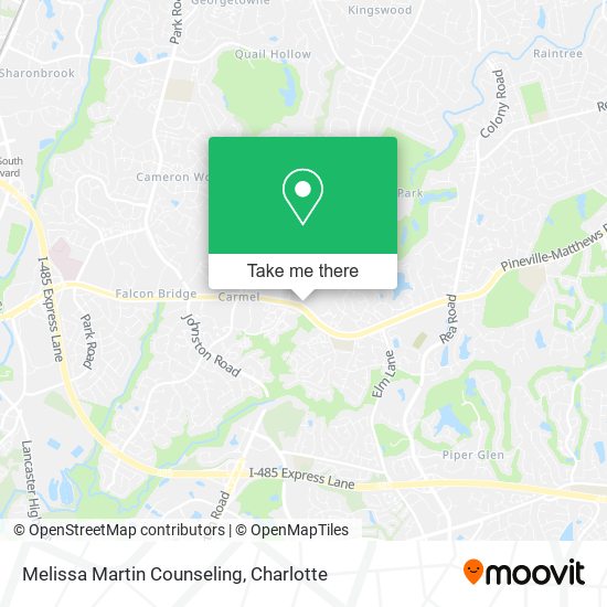 Melissa Martin Counseling map