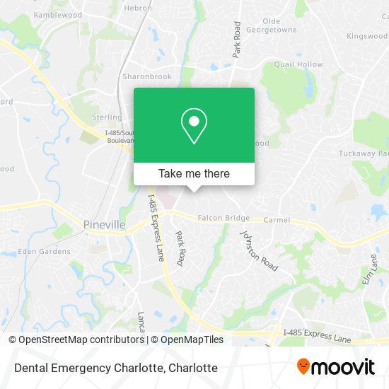 Dental Emergency Charlotte map