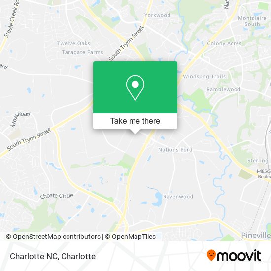 Charlotte NC map