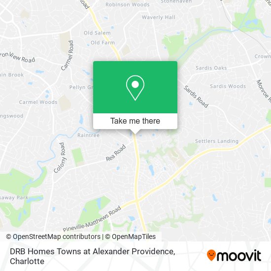 Mapa de DRB Homes Towns at Alexander Providence