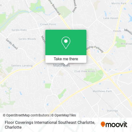 Mapa de Floor Coverings International Southeast Charlotte