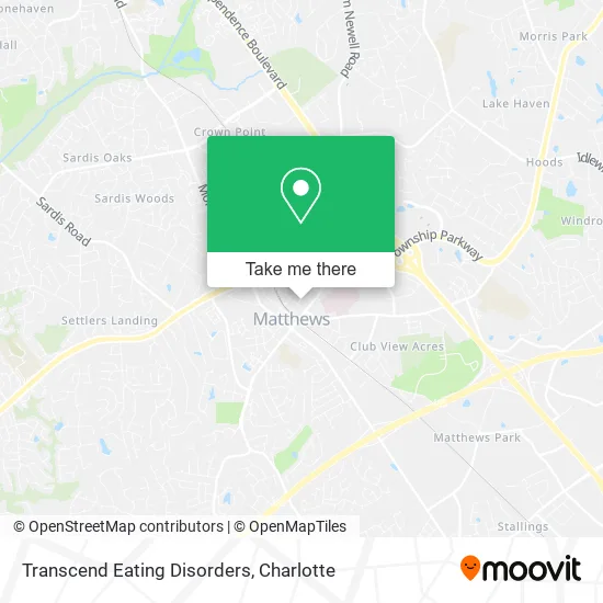 Transcend Eating Disorders map