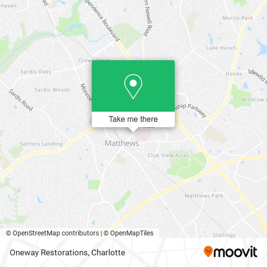 Oneway Restorations map