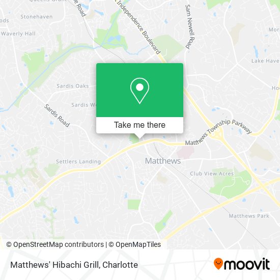 Matthews' Hibachi Grill map