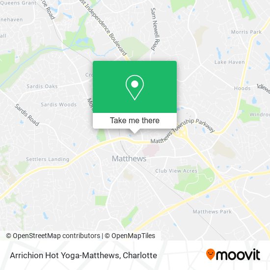 Mapa de Arrichion Hot Yoga-Matthews
