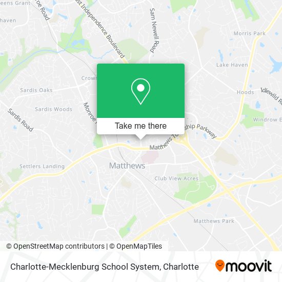 Charlotte-Mecklenburg School System map