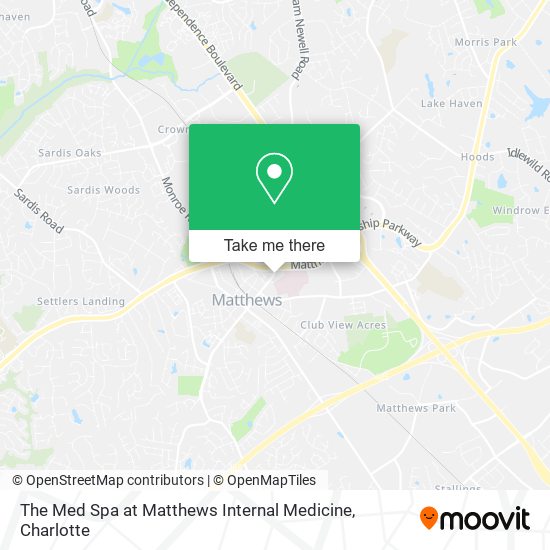 The Med Spa at Matthews Internal Medicine map