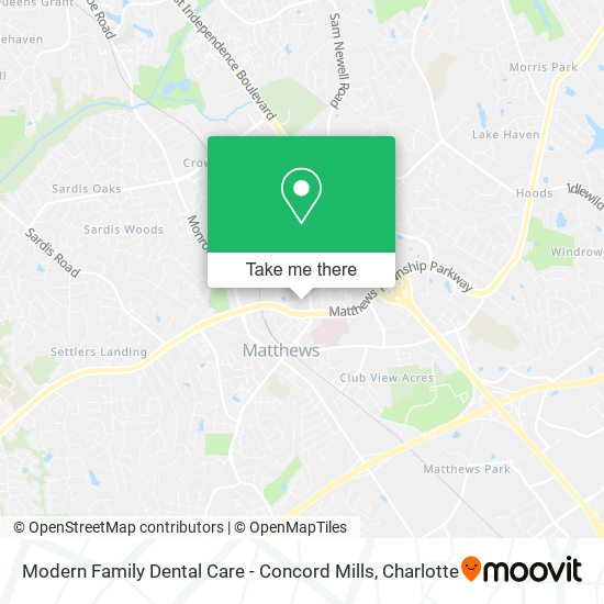 Modern Family Dental Care - Concord Mills map