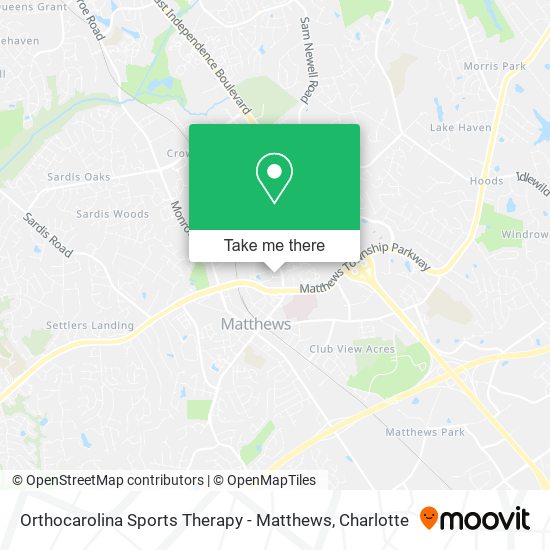 Mapa de Orthocarolina Sports Therapy - Matthews