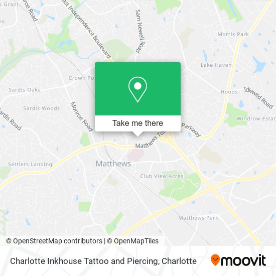 Charlotte Inkhouse Tattoo and Piercing map