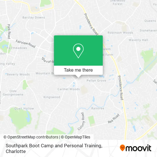 Southpark Boot Camp and Personal Training map