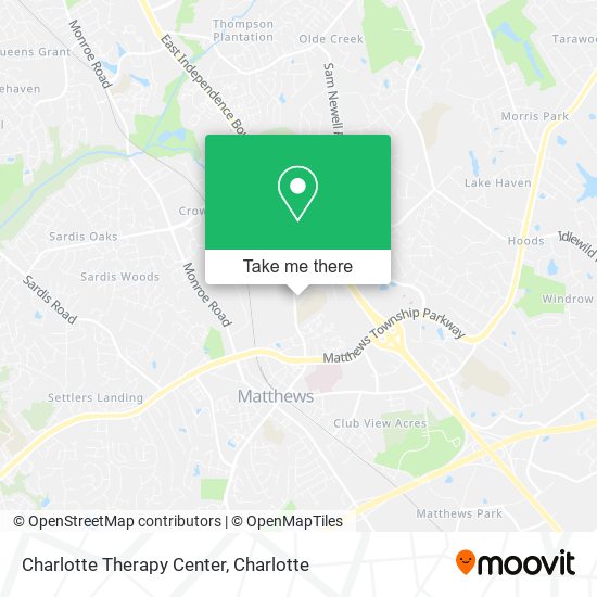 Charlotte Therapy Center map