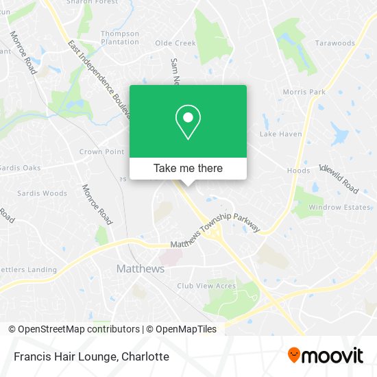 Francis Hair Lounge map