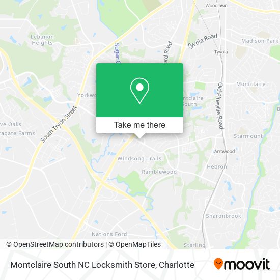 Mapa de Montclaire South NC Locksmith Store