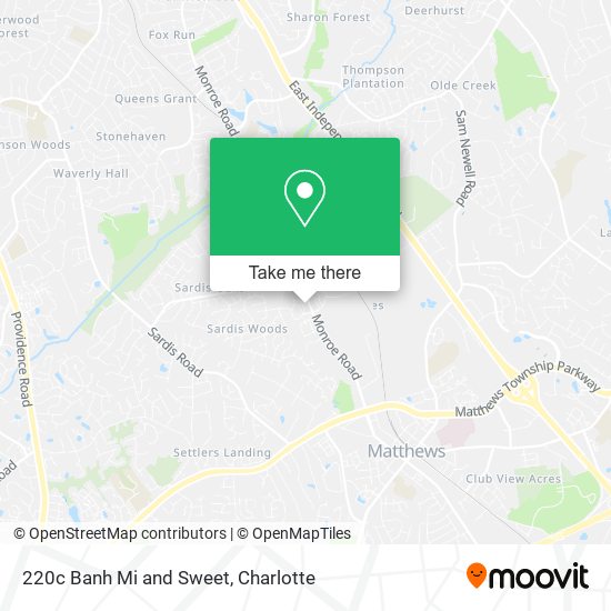Mapa de 220c Banh Mi and Sweet