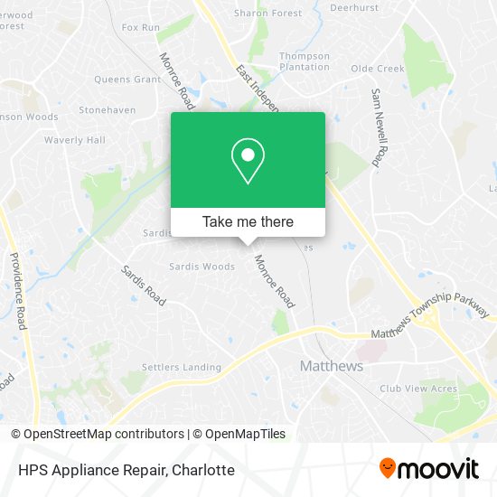 HPS Appliance Repair map