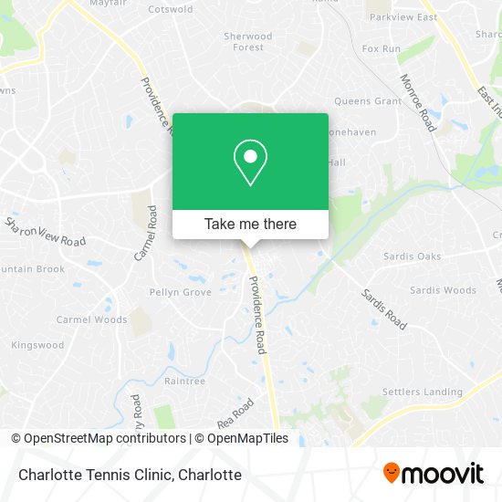 Charlotte Tennis Clinic map