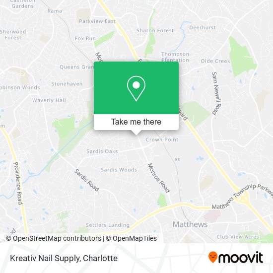 Kreativ Nail Supply map
