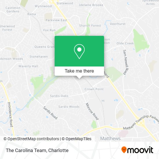 The Carolina Team map