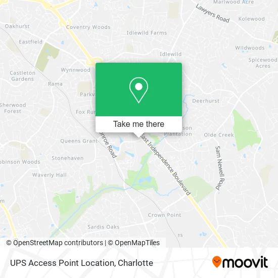 UPS Access Point Location map