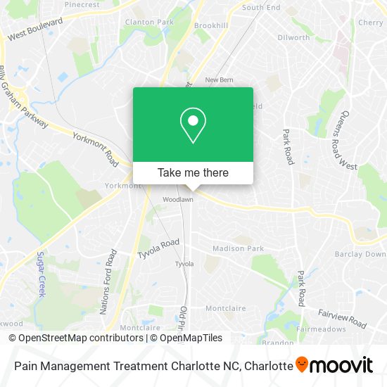 Pain Management Treatment Charlotte NC map