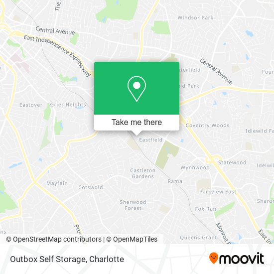 Outbox Self Storage map