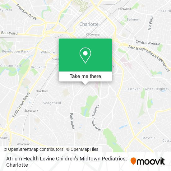 Atrium Health Levine Children's Midtown Pediatrics map