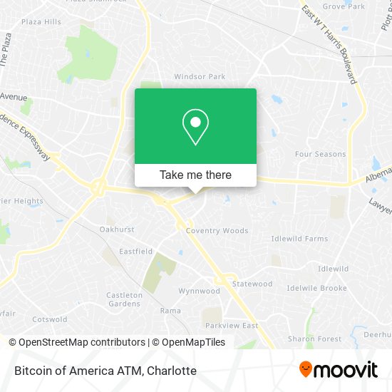 Mapa de Bitcoin of America ATM