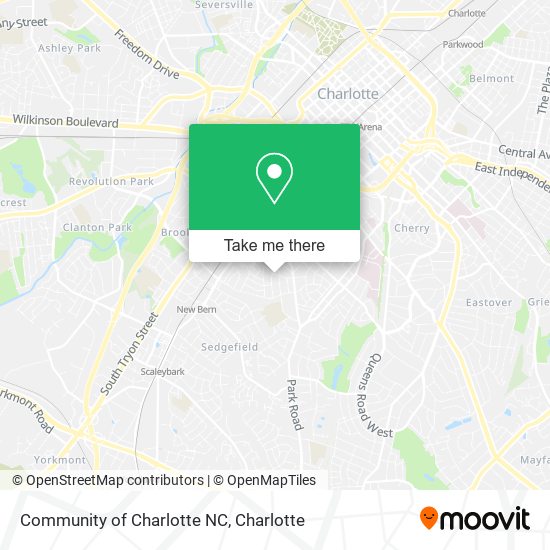 Community of Charlotte NC map