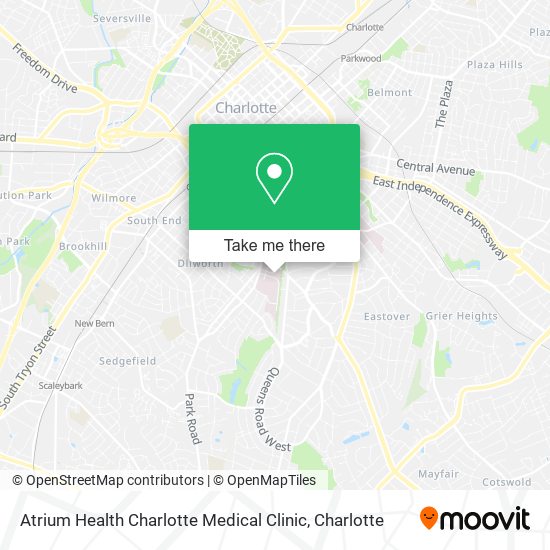 Mapa de Atrium Health Charlotte Medical Clinic