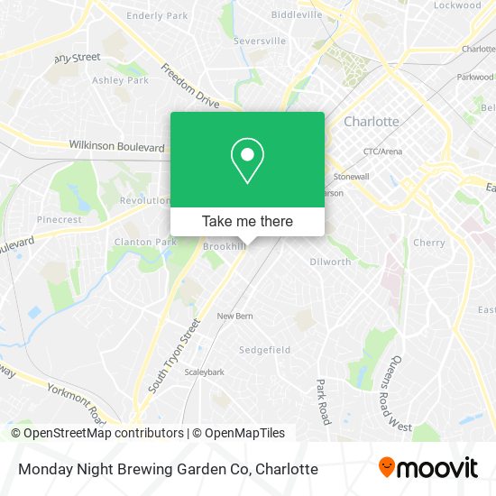 Monday Night Brewing Garden Co map