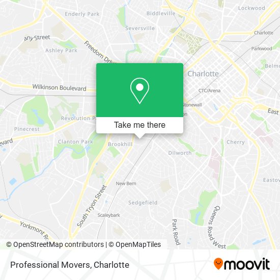 Professional Movers map