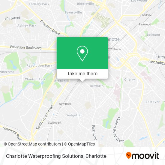 Charlotte Waterproofing Solutions map