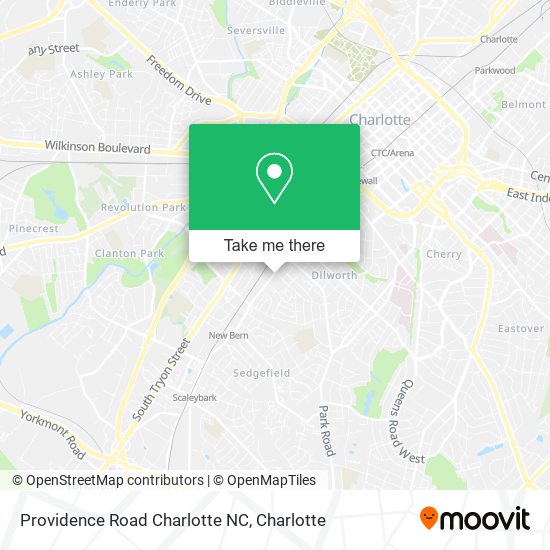 Mapa de Providence Road Charlotte NC